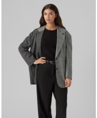 Vero Moda - Mila Oversized Blazer - Tops (Grey) Mila Oversized Blazer