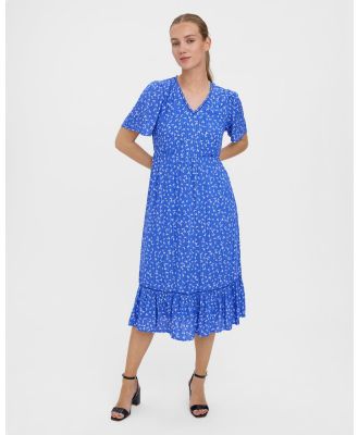 Vero Moda - Tirza V neck Dress - Printed Dresses (Blue) Tirza V-neck Dress