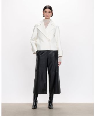 Veronika Maine - Brushed Back Coat - Coats & Jackets (103 Ivory) Brushed Back Coat