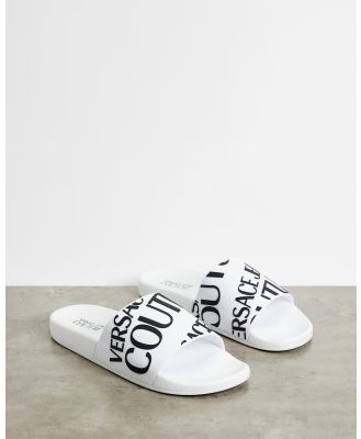 Versace Jeans Couture - Pool Slides   Men's - Casual Shoes (White) Pool Slides - Men's