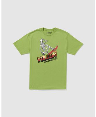 Volcom - Boneslide Short Sleeve Tee   Teens - T-Shirts & Singlets (Seaweed Green) Boneslide Short Sleeve Tee - Teens
