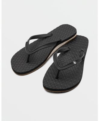 Volcom - Eco Concourse Slippers - Sandals (Black) Eco Concourse Slippers