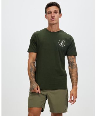 Volcom - Mini Circle Stone Short Sleeve Tee - T-Shirts & Singlets (Dark Green) Mini Circle Stone Short Sleeve Tee