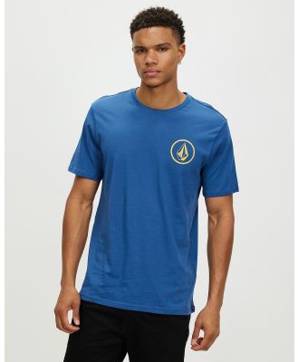 Volcom - Mini Circle Stone Short Sleeve  Tee - T-Shirts & Singlets (Smokey Blue) Mini Circle Stone Short Sleeve  Tee