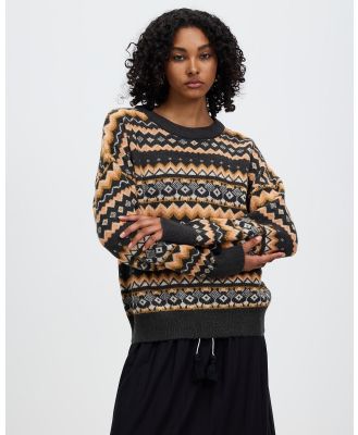 Volcom - Not Fairisle Sweater - Jumpers & Cardigans (Vintage Black) Not Fairisle Sweater