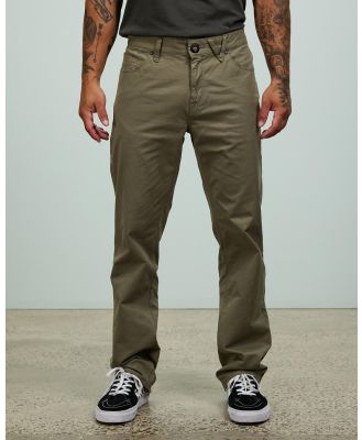 Volcom - Solver Lite 5 Pocket Twill Pants - Pants (Army Green) Solver Lite 5 Pocket Twill Pants