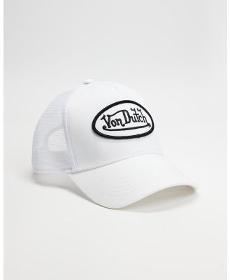 Von Dutch - Logo Trucker Cap - Headwear (White) Logo Trucker Cap