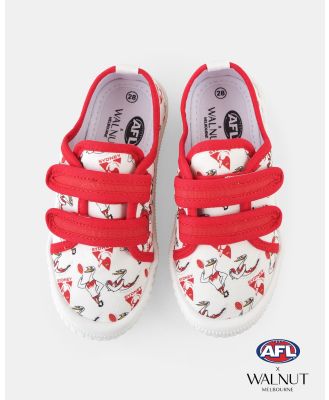 Walnut Melbourne - AFL Ben Canvas - Slip-On Sneakers (White) AFL Ben Canvas