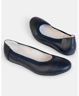 Walnut Melbourne - Ava Leather Ballet - Casual Shoes (Navy) Ava Leather Ballet