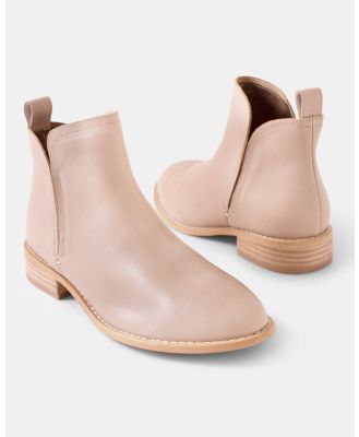 Walnut Melbourne - Douglas Leather Boot - Boots (Stone) Douglas Leather Boot