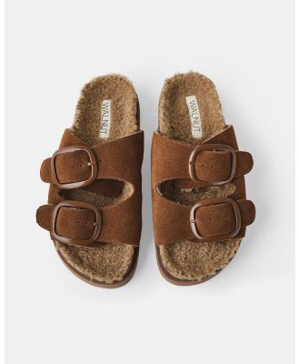 Walnut Melbourne - Milly Suede Slide - Casual Shoes (Chestnut) Milly Suede Slide