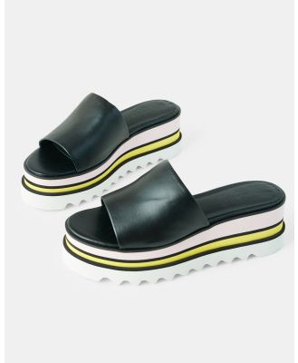 Walnut Melbourne - Nina Leather Sandal - Casual Shoes (Black) Nina Leather Sandal
