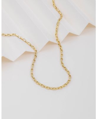 Wanderlust + Co - Alaia Box Chain Gold Necklace - Jewellery (Gold) Alaia Box Chain Gold Necklace