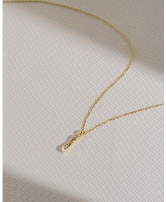 Wanderlust + Co - Alphabet Bubble Pendant Necklace   Letter I - Jewellery (Gold) Alphabet Bubble Pendant Necklace - Letter I