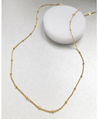 Wanderlust + Co - Beaded Chain Gold Necklace - Jewellery (Gold) Beaded Chain Gold Necklace