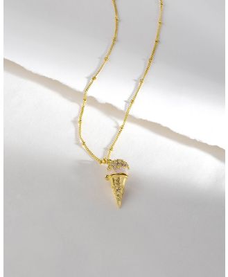 Wanderlust + Co - Cafe W+Co Ice Cream Gold Necklace - Jewellery (Gold) Cafe W+Co Ice-Cream Gold Necklace