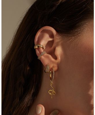 Wanderlust + Co - Charmed Snake Gold Earrings - Jewellery (Gold) Charmed Snake Gold Earrings