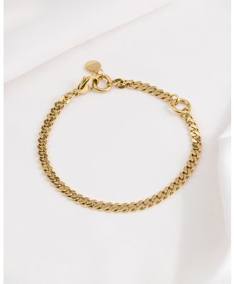 Wanderlust + Co - Chunky Curb Gold Chain Bracelet - Jewellery (Gold) Chunky Curb Gold Chain Bracelet