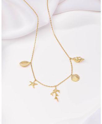 Wanderlust + Co - Como Charms Gold Necklace - Jewellery (Gold) Como Charms Gold Necklace