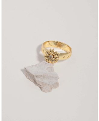Wanderlust + Co - Daisy Spinning Gold Ring - Jewellery (Gold) Daisy Spinning Gold Ring
