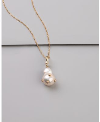 Wanderlust + Co - Gem Pearl Baroque 14K Gold Vermeil Necklace - Jewellery (Gold) Gem Pearl Baroque 14K Gold Vermeil Necklace