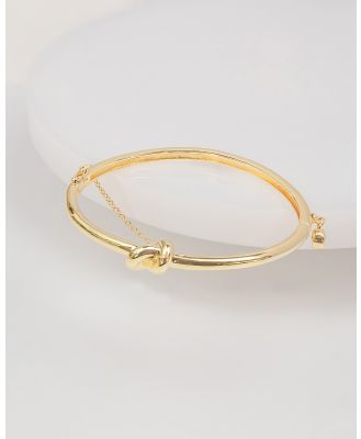 Wanderlust + Co - Knot Gold Bangle - Jewellery (Gold) Knot Gold Bangle