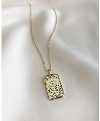 Wanderlust + Co - La Luna Gold Tarot Necklace - Jewellery (Gold) La Luna Gold Tarot Necklace