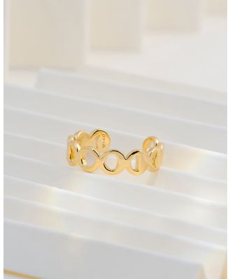 Wanderlust + Co - Moon Phases Gold Ring - Jewellery (Gold) Moon Phases Gold Ring