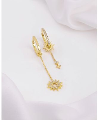 Wanderlust + Co - Sunlit Drop Gold Earrings - Jewellery (Gold) Sunlit Drop Gold Earrings