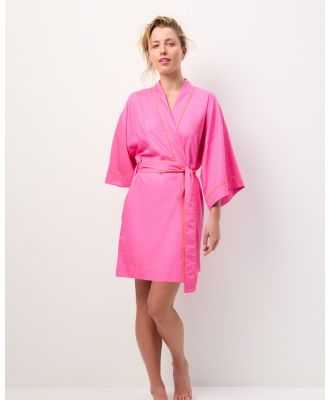 Wanderluxe Sleepwear - The Sunset Haze Kimono - Sleepwear (Hot Pink) The Sunset Haze Kimono