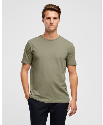 Wayver - The Essential Crew Tee - Short Sleeve T-Shirts (Moss Green) The Essential Crew Tee