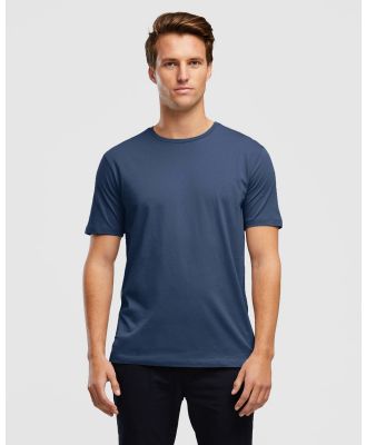 Wayver - The Essential Crew Tee - Short Sleeve T-Shirts (Vintage Indigo) The Essential Crew Tee
