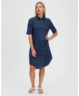 White By FTL - Hettie Shirt Dress - Dresses (French Navy) Hettie Shirt Dress