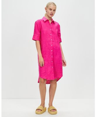 White By FTL - Hettie Shirt Dress - Dresses (Fuscia) Hettie Shirt Dress