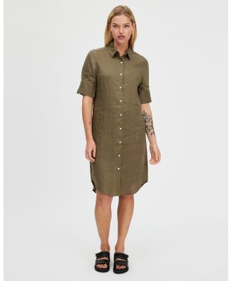 White By FTL - Hettie Shirt Dress - Dresses (Khaki) Hettie Shirt Dress