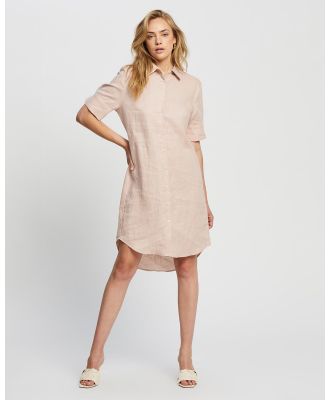 White By FTL - Hettie Shirt Dress - Dresses (Sand) Hettie Shirt Dress