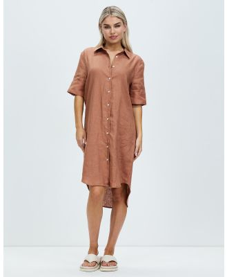 White By FTL - Hettie Shirt Dress - Dresses (Terracotta) Hettie Shirt Dress