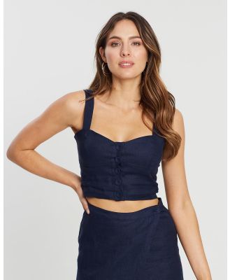 White By FTL - Lissie Top - Cropped tops (Navy) Lissie Top