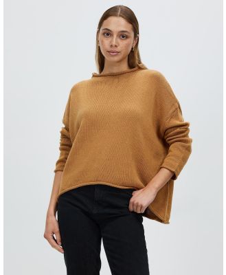 White By FTL - Rilee Sweater - Jumpers & Cardigans (Caramel ) Rilee Sweater