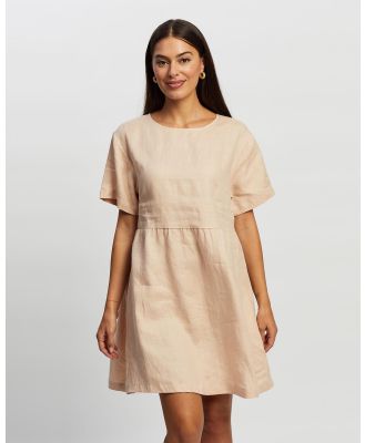 White By FTL - Zavi Linen Dress - Dresses (Sand) Zavi Linen Dress