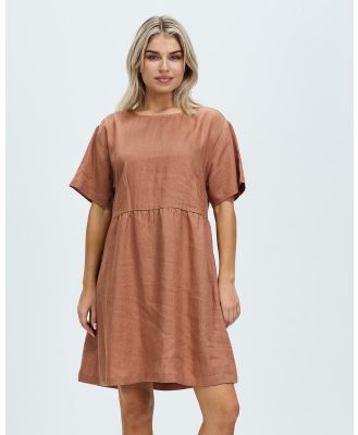 White By FTL - Zavi Linen Dress - Dresses (Terracotta) Zavi Linen Dress