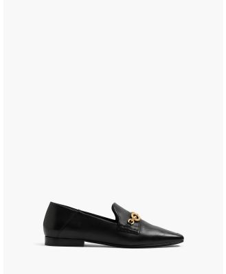 Witchery - Leather Loafer With Chain - Flats (Black) Leather Loafer With Chain