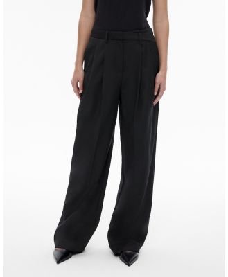 Witchery - Wool Blend Asymmetric Trouser - Pants (Black) Wool Blend Asymmetric Trouser