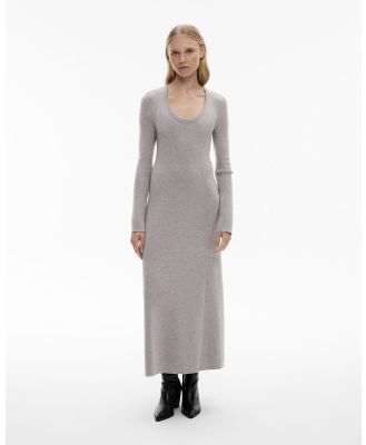Witchery - Wool Blend Scoop Knit Dress - Dresses (Grey) Wool Blend Scoop Knit Dress