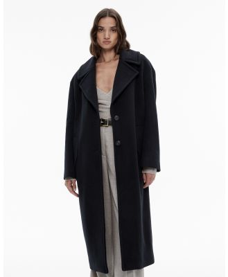Witchery - Wool Cashmere Lapel Coat - Coats & Jackets (Black) Wool Cashmere Lapel Coat