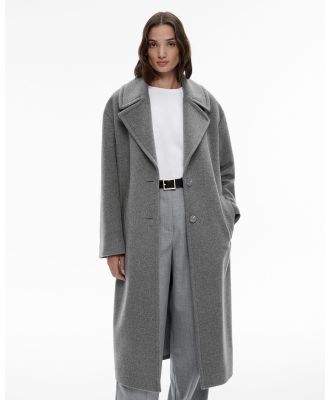 Witchery - Wool Cashmere Lapel Coat - Coats & Jackets (Grey) Wool Cashmere Lapel Coat