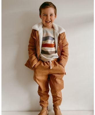 WITH LOVE FOR KIDS - Pilot Cord Jacket   Kids - Coats & Jackets (Tan) Pilot Cord Jacket - Kids