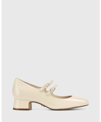 Wittner - Estella Patent Leather Mary Janes - All Pumps (Bone) Estella Patent Leather Mary Janes