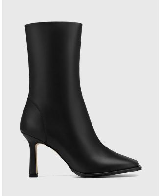 Wittner - Paltro Leather Stiletto Heel Ankle Boots - Boots (Black) Paltro Leather Stiletto Heel Ankle Boots