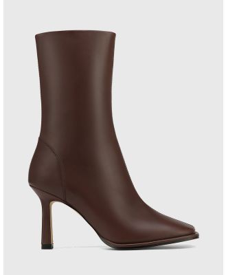 Wittner - Paltro Leather Stiletto Heel Ankle Boots - Boots (Brown) Paltro Leather Stiletto Heel Ankle Boots